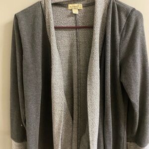 ONE WORLD Black and Gray Knit Cardigan